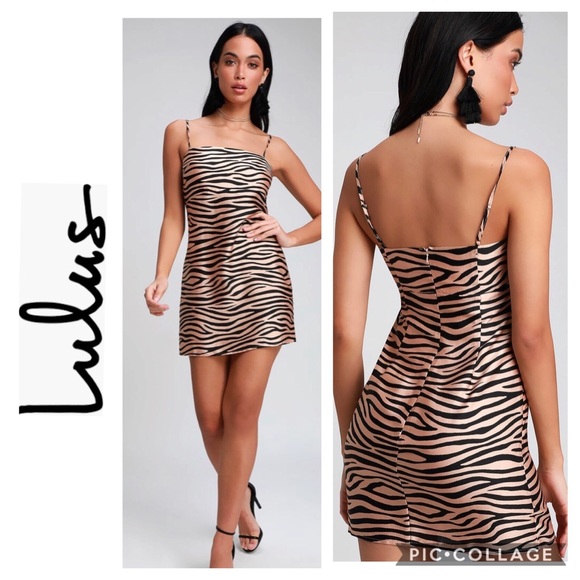 Lulus Dresses & Skirts - 💕NWT Lulus Sexy Animal Print Satin Mini Dress 😍